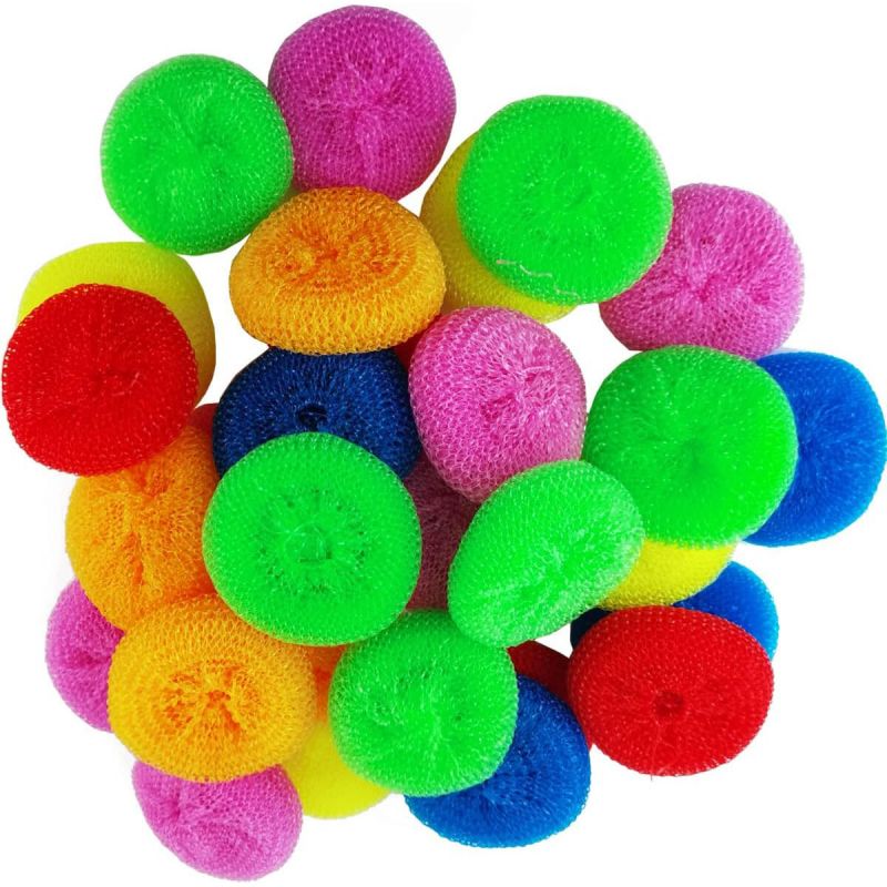 キッチンカラフルなプラスチックメッシュたわし